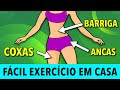 Obtenha BARRIGA + COXAS + QUADRIL Perfeitos Fazendo Este Treino Fácil Em Casa