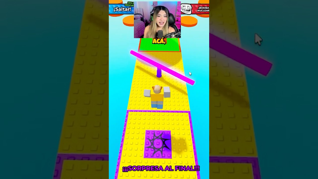 SI TOCO EL AMARILLO SE ACABA EL VIDEO OBBY DIFÍCIL #monikflorezzz #shorts