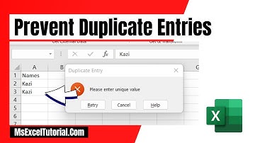 How to Prevent Duplicate Entries in Excel