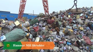 Small Capacity Hammer mill shredder for Steel Cans Recycling