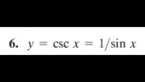 Find the derivative of y = csc x = 1/sin(x)