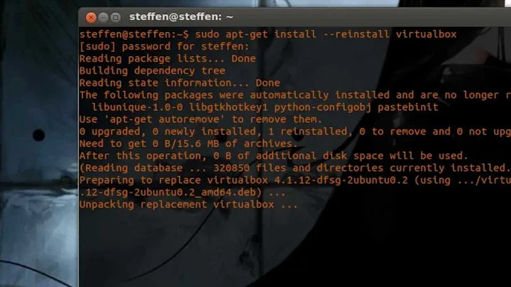 Reinstall Package using apt-get - Ubuntu 12.04