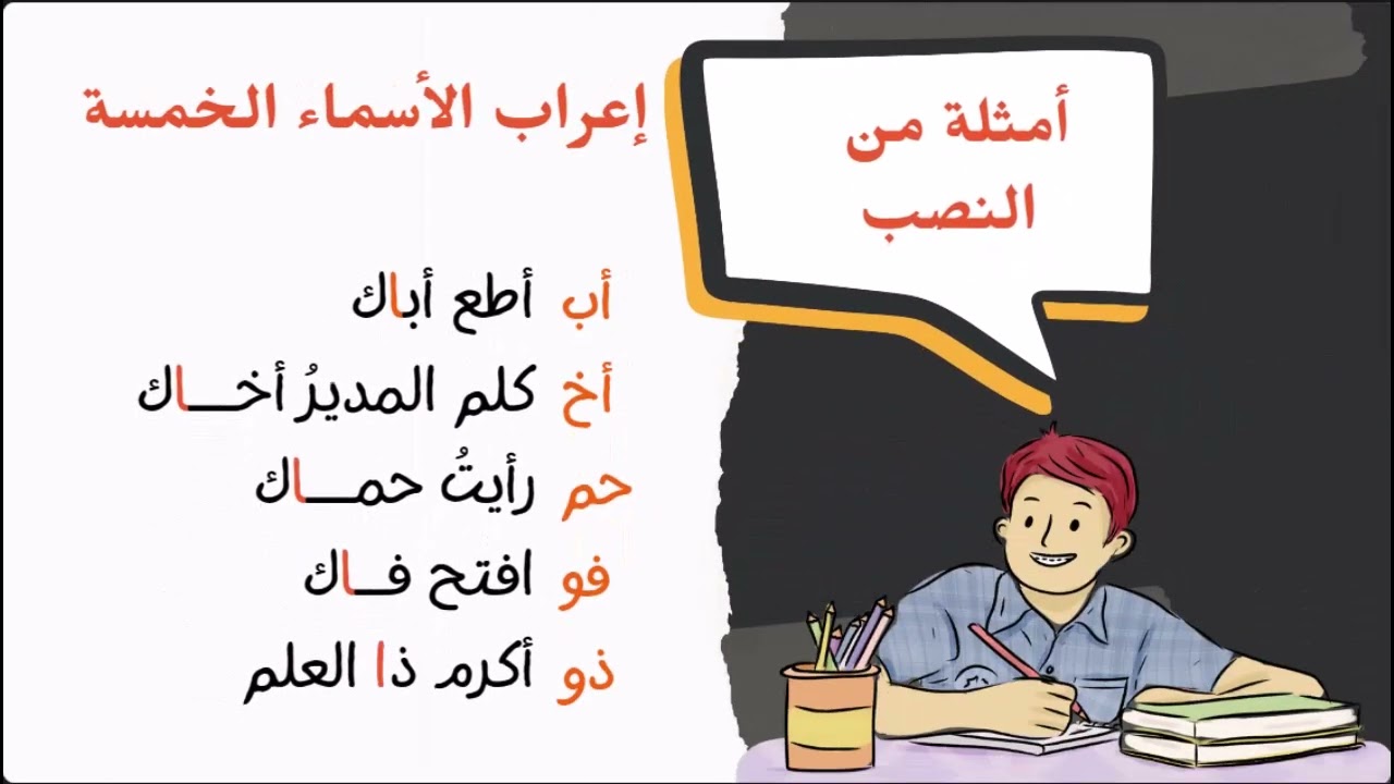 الأسماء الخمسة - الخامسة ابتدائي