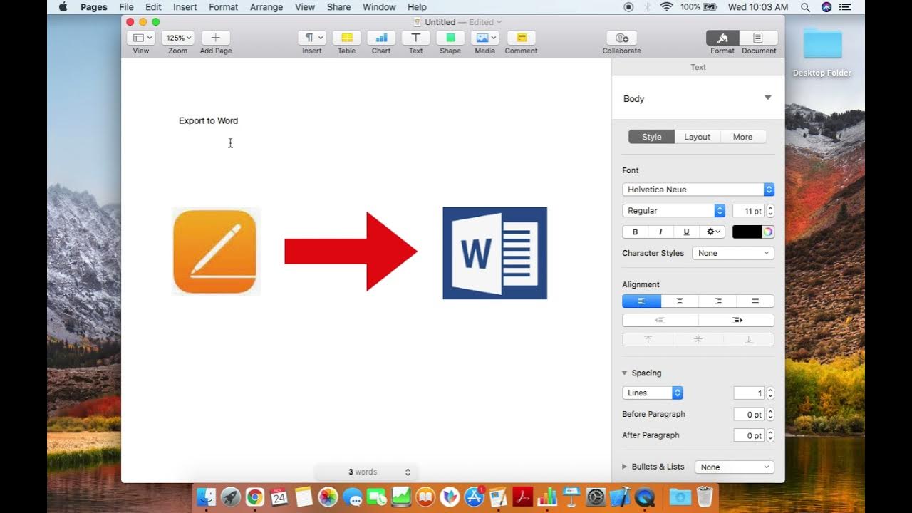 Convert Pages to Word Document YouTube