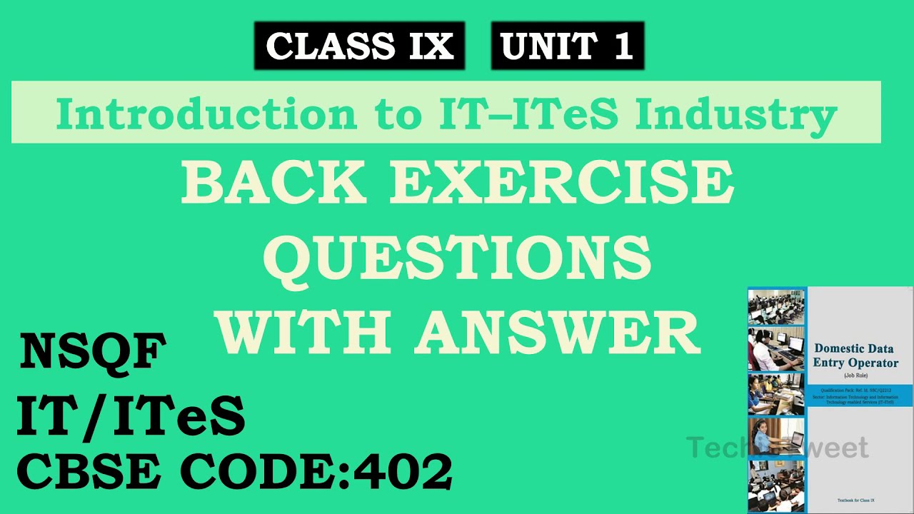 Class IX IT 402 UNIT 1 Question Answers | Introduction to IT-ITeS ...