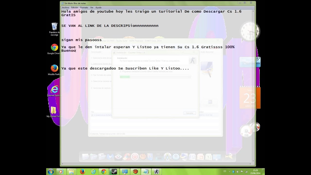 Descargar cs 1 6 no steam el mas actualizado 2015 youtube