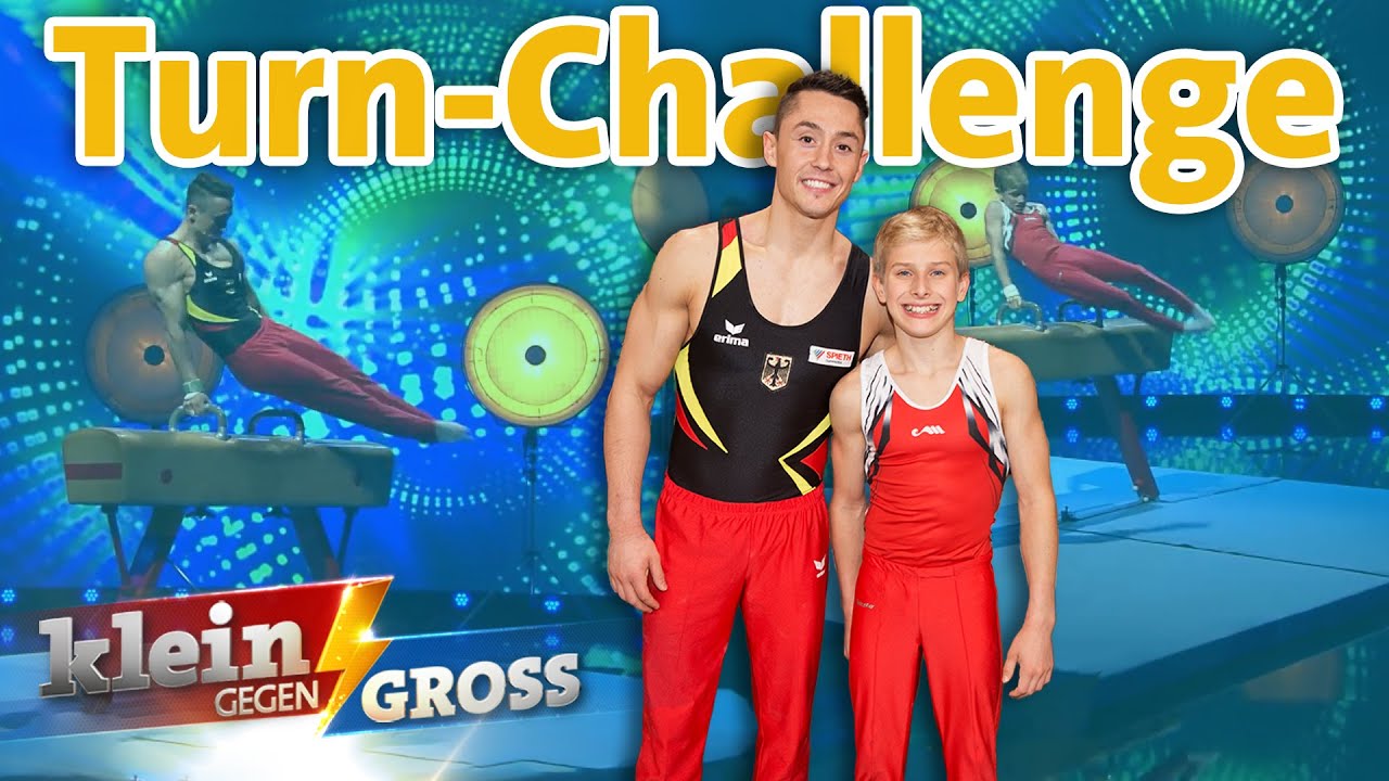 Wer schafft mehr Wiederholungen? Michael (13) vs. Turner Andreas Toba | Klein gegen Groß