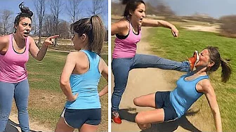 Karen Gets KNOCKED OUT COLD in BRUTAL INSTANT KARMA!