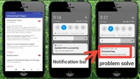 How to fix Universal copy notification bar not showing | Universal copy activate mode not working