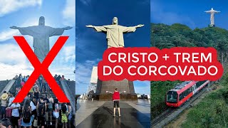 Foto com Cristo vazio | Trem do Corcovado | Tretas e dicas diversas