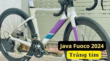 Cận cảnh Xe Đạp Đua Java Fuoco 2024 Màu Trắng Tím | Đánh Giá Đầy Đủ và Hấp Dẫn!
