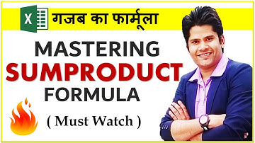 SUMPRODUCT The Powerful formula for Excel Experts || Very Easy || Hindi