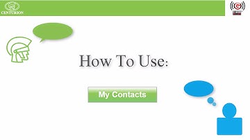 MyContacts - G-WEB - Centurion Systems