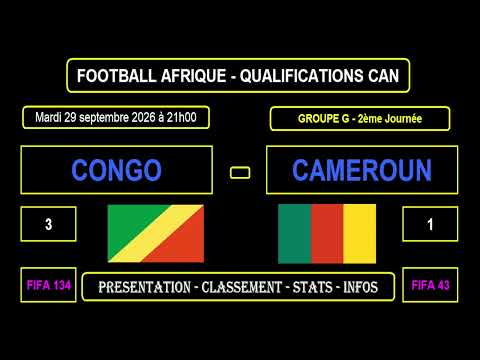 🇨🇬 CONGO 🇨🇲 CAMEROON | 2027 AFCON Qualifiers | MD2 Group G | 09/29/2026