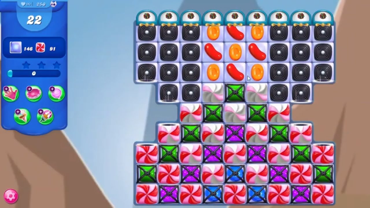 Candy Crush Saga LEVEL 250 NO BOOSTERS (new version) - YouTube