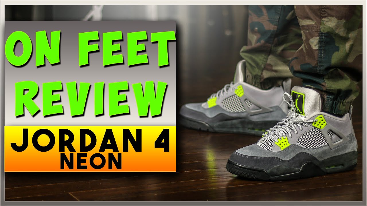 jordan 4 neon laces