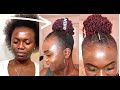 QUICK AND EASY HAIRSTYLE FOR SHORT|MEDIUM NATURAL 4C HAIR|PROTECTIVE STYLE FOR NATURAL 4C HAIR