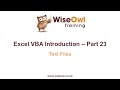 Excel VBA Introduction Part 23 - Text Files (FileSystemObjects)