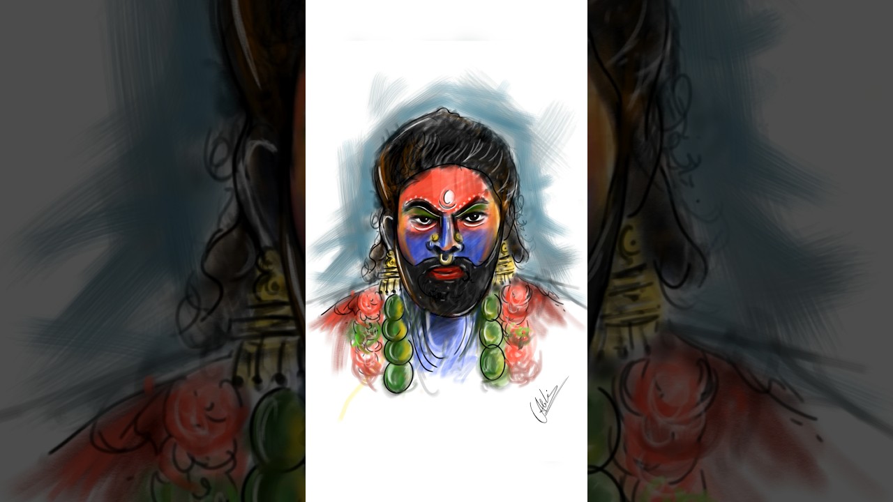 Quick digital Puspa raj character sketch on ipad 😉✨...