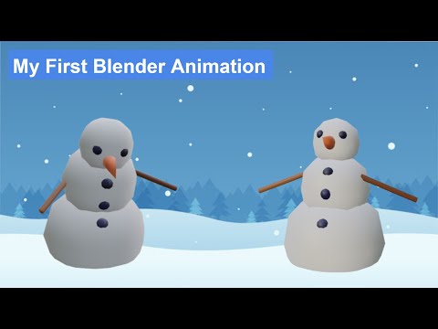 First Blender Animation (Snowman Fight)