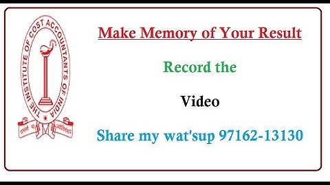 Record your Result Memories | CMA Result June 2022