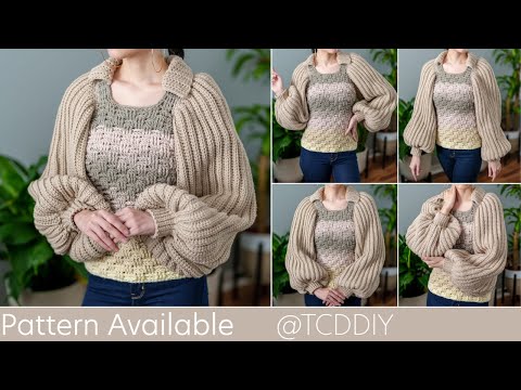 How to Crochet: Balloon Sleeve Sweater | Pattern & Tutorial DIY