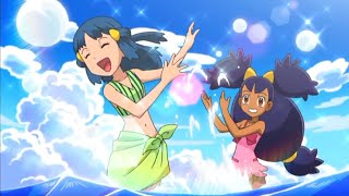 Ash, Dawn, Iris And Their Pokémons Enjoying At A Beach [Hindi] |Pokémon BW Season 15 In Hindi|