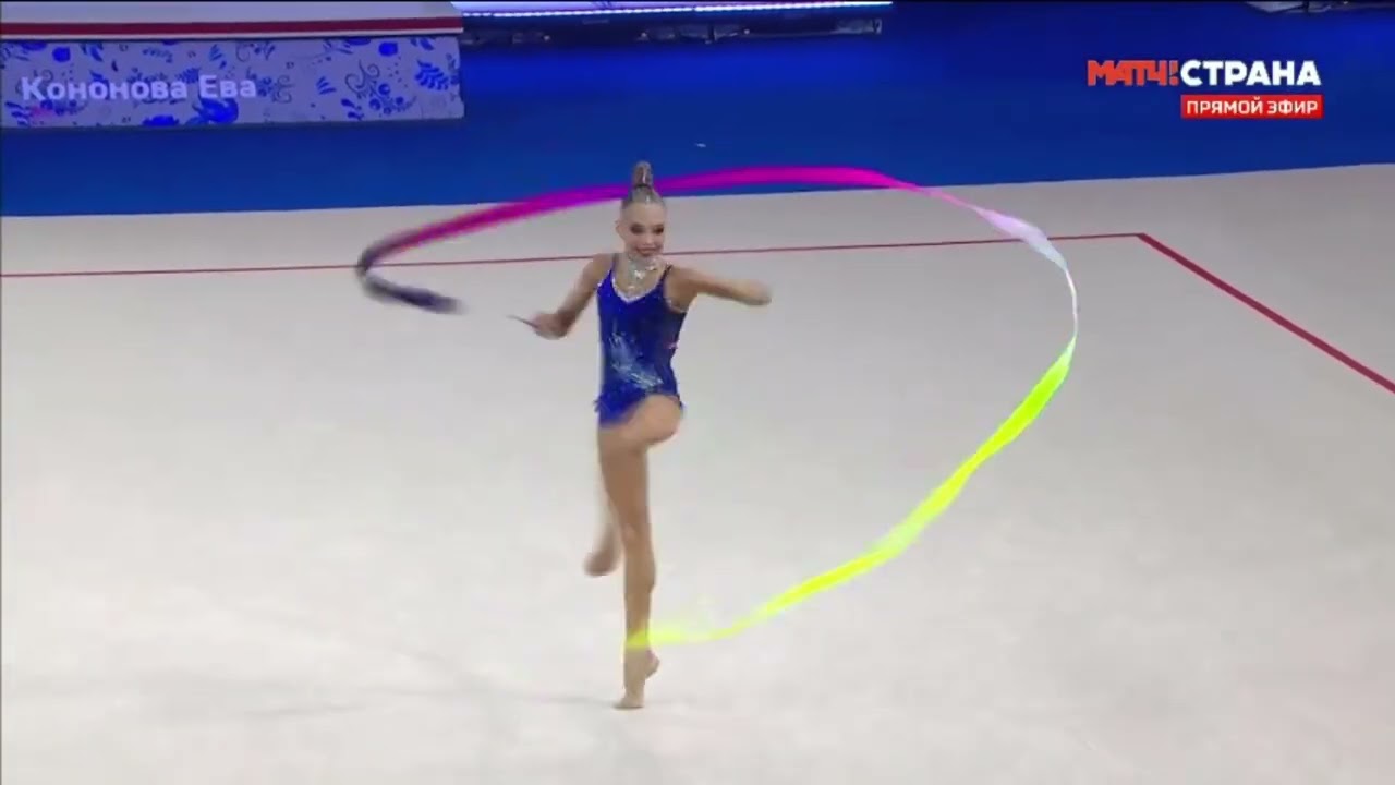 Eva Kononova ribbon final Russian Championship 2026 🥈29.45