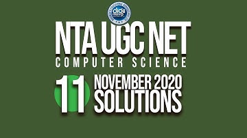 NTA UGC NET Computer Science Paper 2 Complete Ans Solutions 11th November 2020