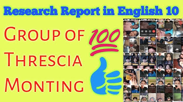 Research Report in English Grade 10