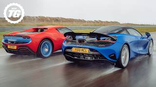 McLaren 750S vs Ferrari 296 GTB: Road And Track Battle | Top Gear