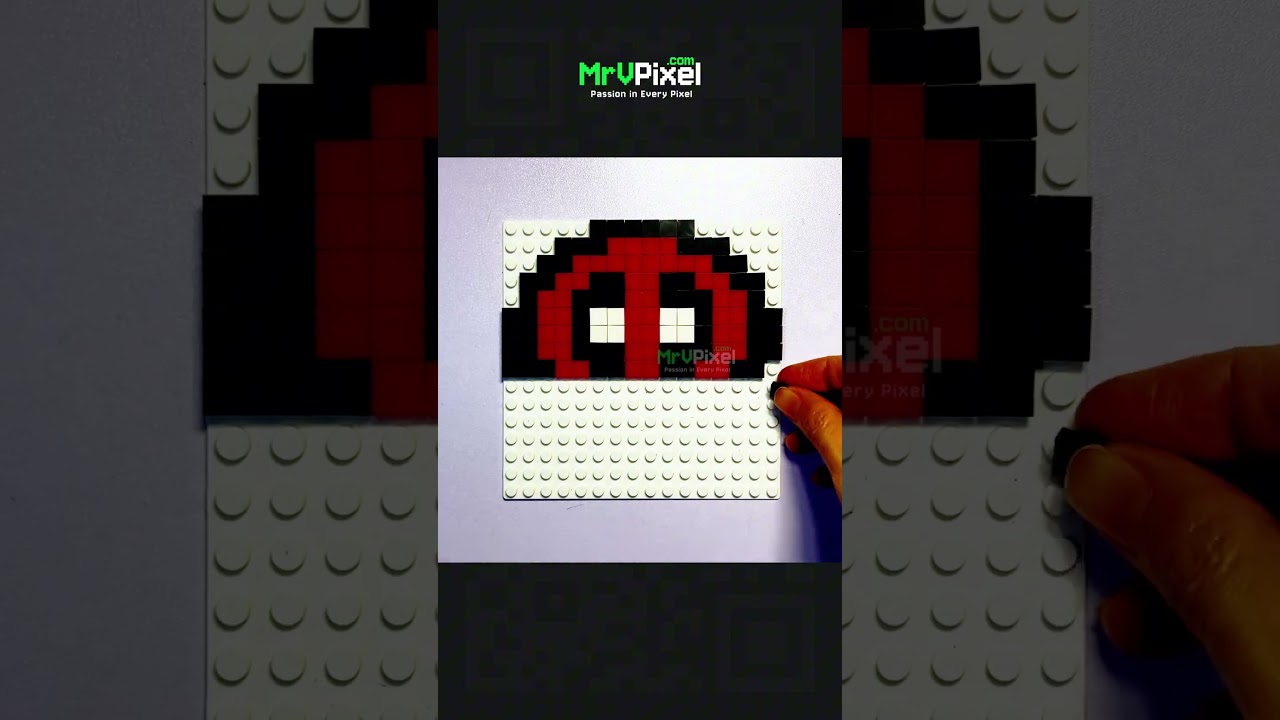 Deadpool Mushroom Pixel Art | Marvel x Mario 8-Bit Crossover (Funny DIY Craft & Time-Lapse)