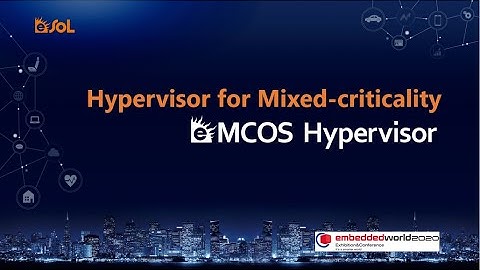 Hypervisor for Mixed-criticality : eMCOS Hypervisor [Embedded World 2020 at eSOL]