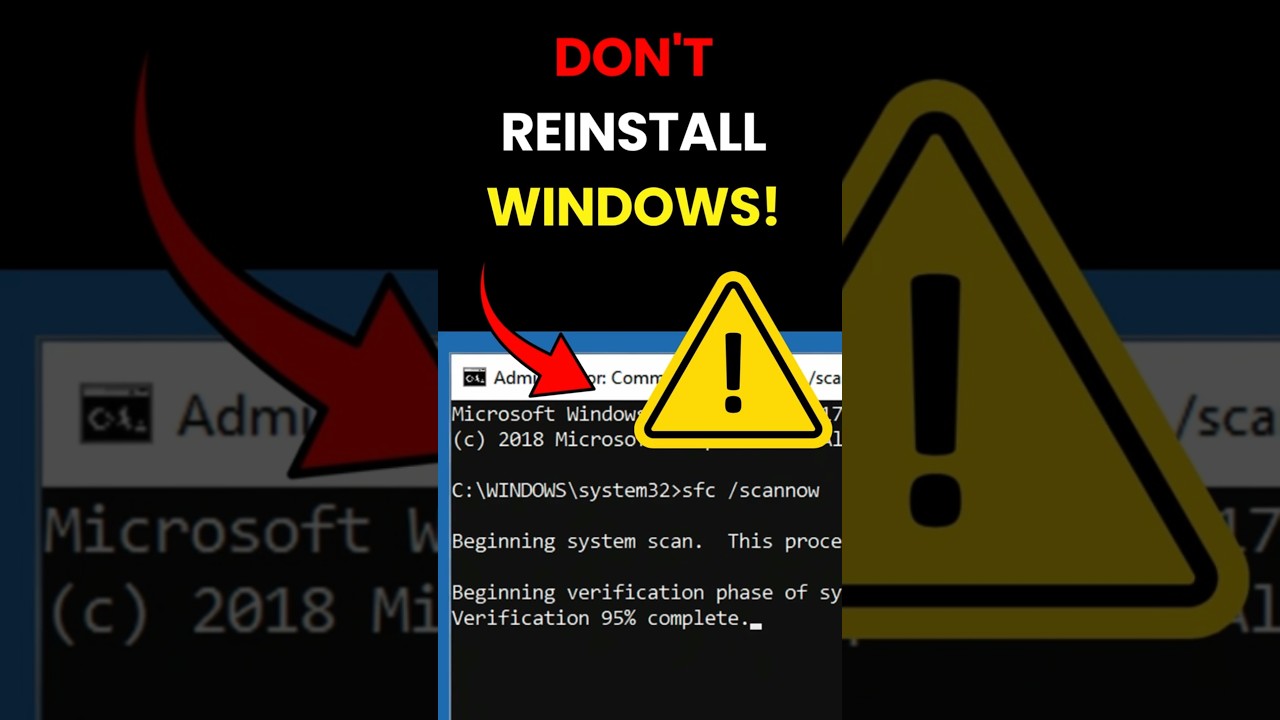 Fix Windows Problems Using CMD in 60 Seconds! #shorts 