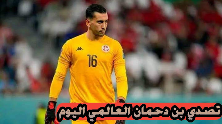 تصدي حارس منتخب تونس بن دحمان العالمي اليوم أمام الدنمارك تصويبة اريكسون
