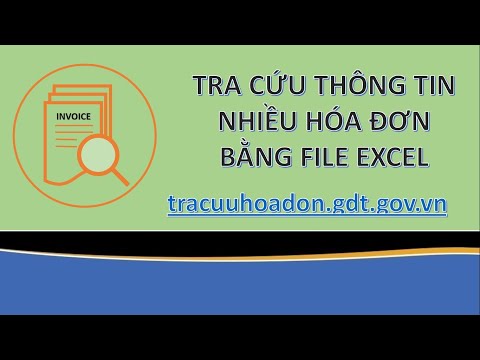 Video TRA CỨU THÔNG TIN NHIỀU HÓA ĐƠN BẰNG FILE EXCEL - youtube