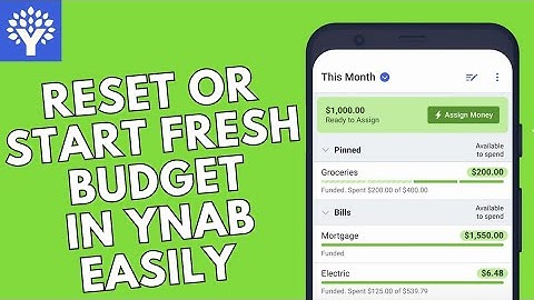 How to Reset or Start Fresh Budget in YNAB 2025?