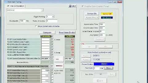 Delta A2 Servo Drive tuning using ASDASoft