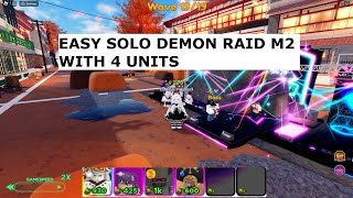 Roblox - Easy Solo Demon Raid M2 With 4 Units (Madara) - All Star Tower Defense | Mizuki Yukino