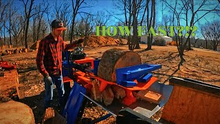 #44 HOW LONG TO SPLIT ONE CORD OF FIREWOOD WITH EASTONMADE 22-28 Lets Find out!!!