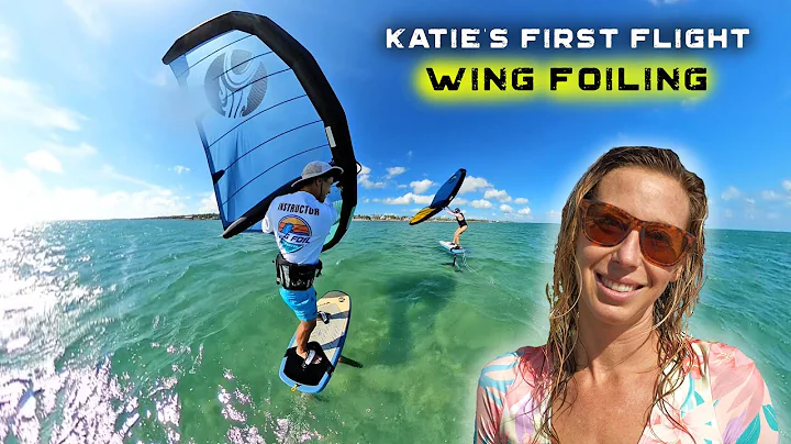 Her first time flying | Wing Foil at The Caribbean...