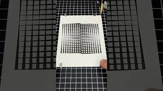 Optical art through repetition. Pattern drawing. Pen plotter machine. #coding #creative