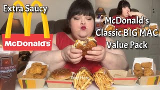 Classic McDonald’s Big Mac Value Pack ASMR Mukbang Eating Show