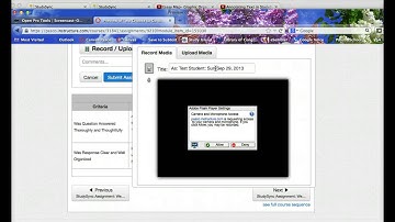 Submitting Assignments: Video or Audio Response