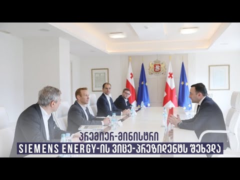 პრემიერ-მინისტრი Siemens Energy-ის ვიცე-პრეზიდენტს შეხვდა