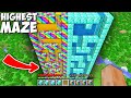 What is the HIGHEST MAZE TO CHOOSE RAINBOW VS DIAMOND in Minecraft ? SUPER SECRET BIGGEST MAZE !