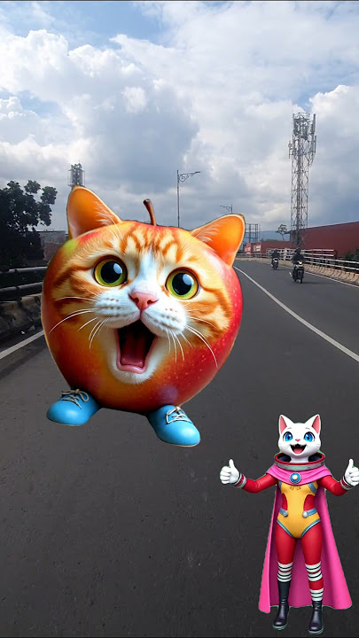 cats competing to eat delicious apple cake #catvideos #catlovers #trendingshorts