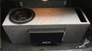 DIY car subwoofer box build 10 inch 900W RMS Excursion audio