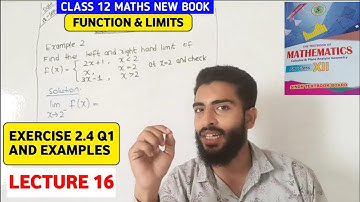 Exercise 2.4 Q1 and 3 Examples | Unit 2 Function & limits | Class 12 New Mathematics Book