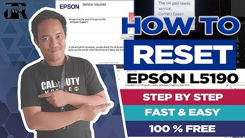 HOW TO RESET EPSON L5190 | SERVICE REQUIRED | RED LIGHT ERROR